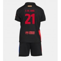 Maglie da calcio Barcelona Frenkie de Jong #21 Seconda Maglia Bambino 2024-25 Manica Corta (+ Pantaloni corti)